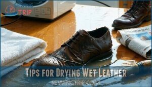 tips for drying wet leather