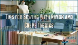 tips for sewing with rayon and crepe fabrics