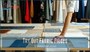 try out fabric pieces
