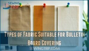 types of fabric suitable for bulletin board covering