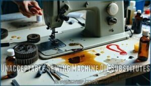 unacceptable sewing machine oil substitutes