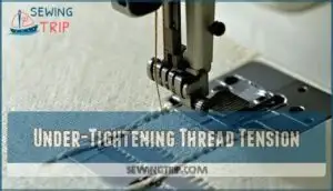 under-tightening thread tension