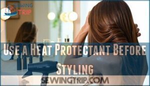use a heat protectant before styling