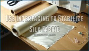 use interfacing to stabilize silk fabric