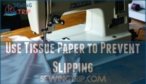 use tissue paper to prevent slipping