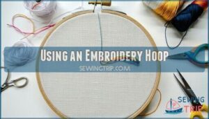 using an embroidery hoop