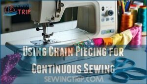 using chain piecing for continuous sewing