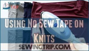 using no sew tape on knits