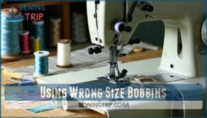 using wrong size bobbins