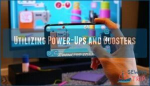 utilizing power-ups and boosters