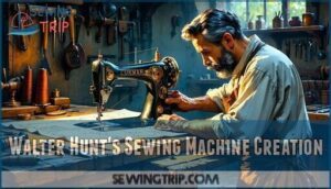 walter hunt's sewing machine creation