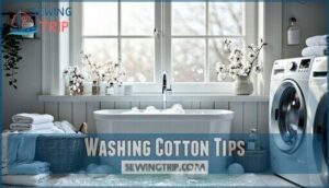 washing cotton tips