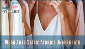 wear anti-static fabrics underneath