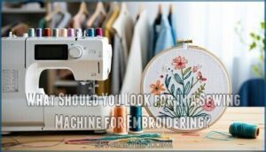 what should you look for in a sewing machine for embroidering