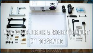 what's included in a projector mount kit for sewing