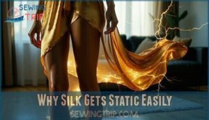why silk gets static easily