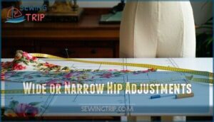 wide or narrow hip adjustments