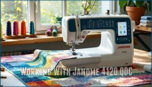 working with janome 4120 qdc