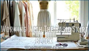 working with the basic skirt block