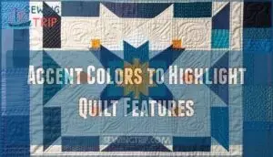 accent colors to highlight quilt features