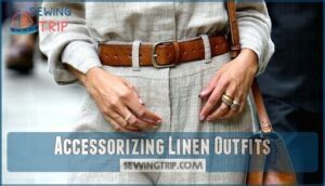 accessorizing linen outfits
