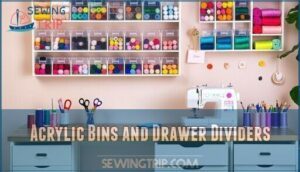 acrylic bins and drawer dividers