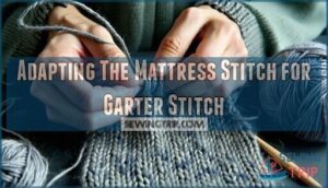 adapting the mattress stitch for garter stitch