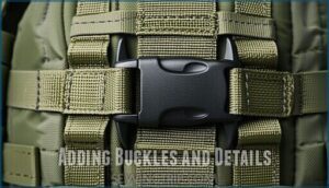 adding buckles and details