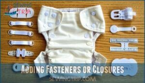 adding fasteners or closures