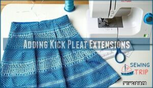adding kick pleat extensions