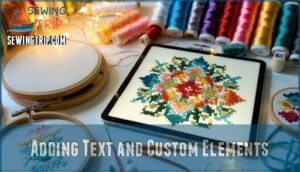 adding text and custom elements