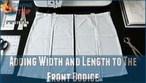 adding width and length to the front bodice