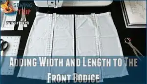 adding width and length to the front bodice