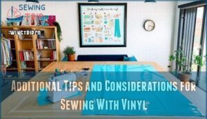 additional tips and considerations for sewing with vinyl