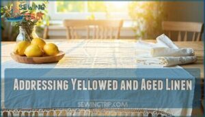 addressing yellowed and aged linen