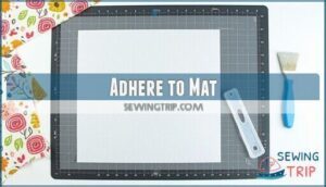 adhere to mat