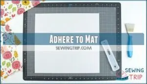 adhere to mat