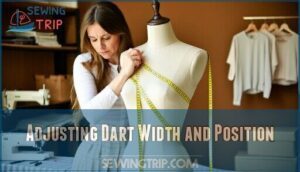 adjusting dart width and position