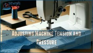 adjusting machine tension and pressure