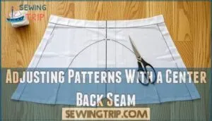 adjusting patterns with a center back seam