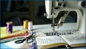adjusting settings to prevent foot from falling off
