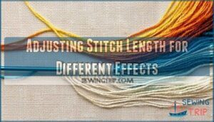 adjusting stitch length for different effects