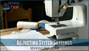 adjusting stitch settings