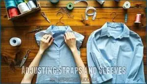 adjusting straps and sleeves
