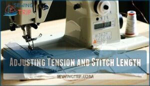 adjusting tension and stitch length