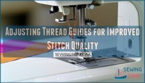 adjusting thread guides for improved stitch quality