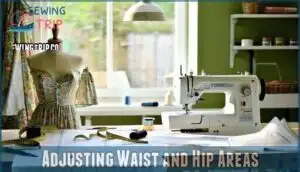 adjusting waist and hip areas