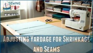 adjusting yardage for shrinkage and seams