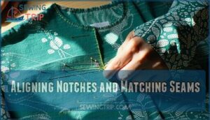 aligning notches and matching seams