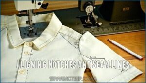 aligning notches and seam lines